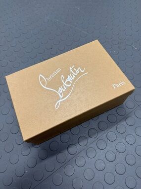 Christian Louboutin Tan and White Shoe Box